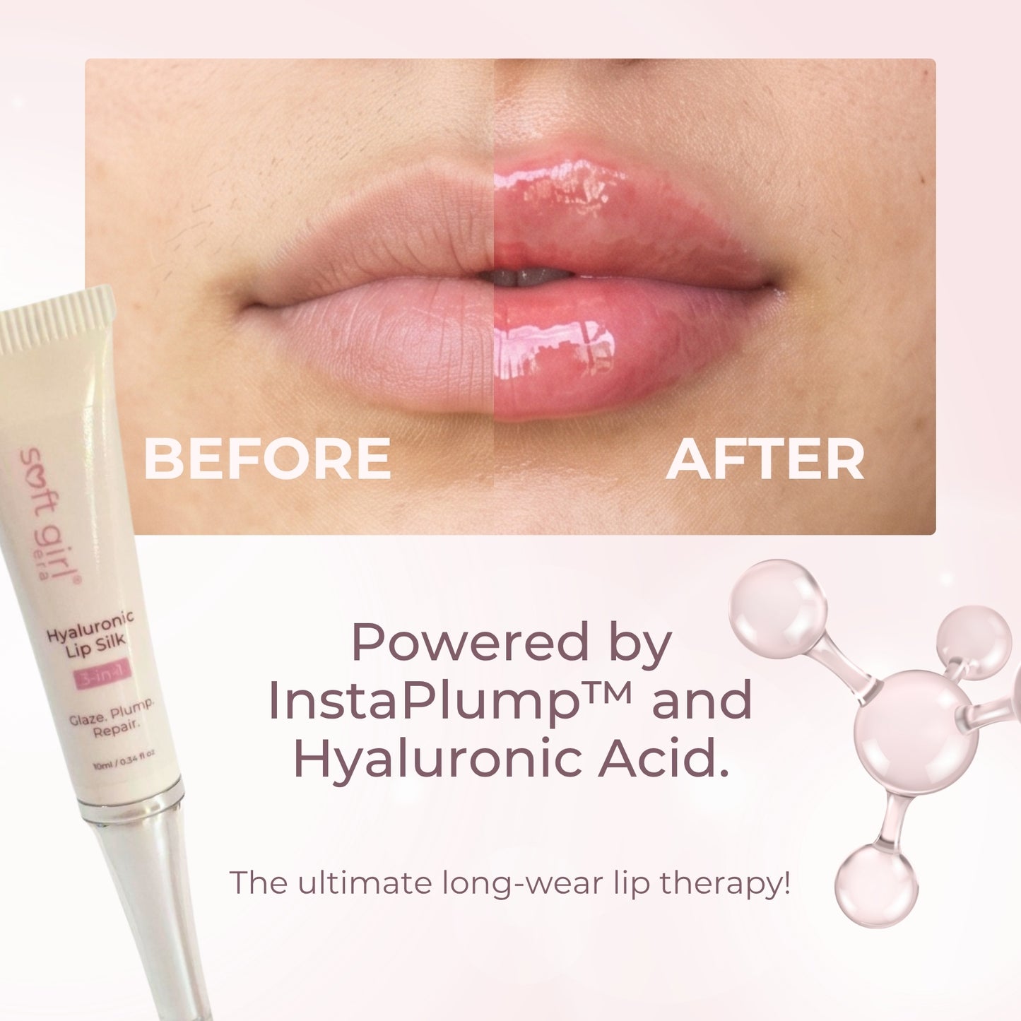 Hyaluronic Lip Silk : Plumping Lip Glaze & Deep Repair